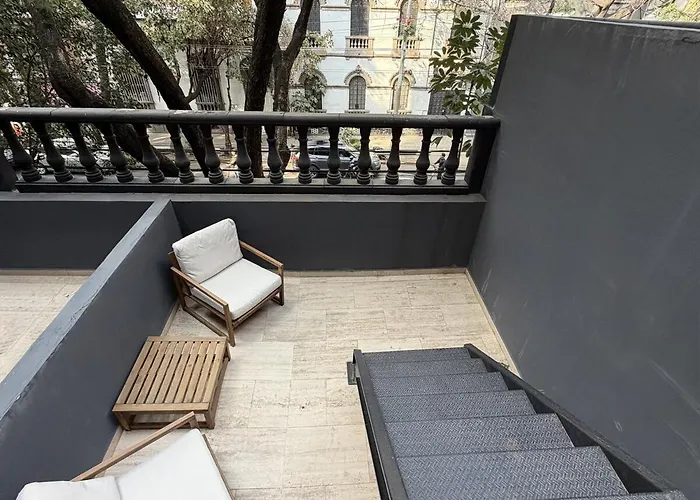 New Loft With Private Patio At Roma Norte *